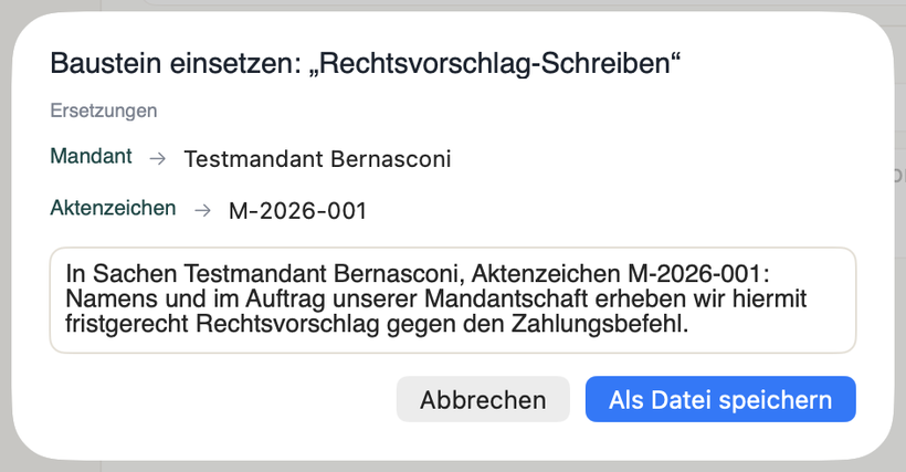 Modelli dello studio — screenshot
